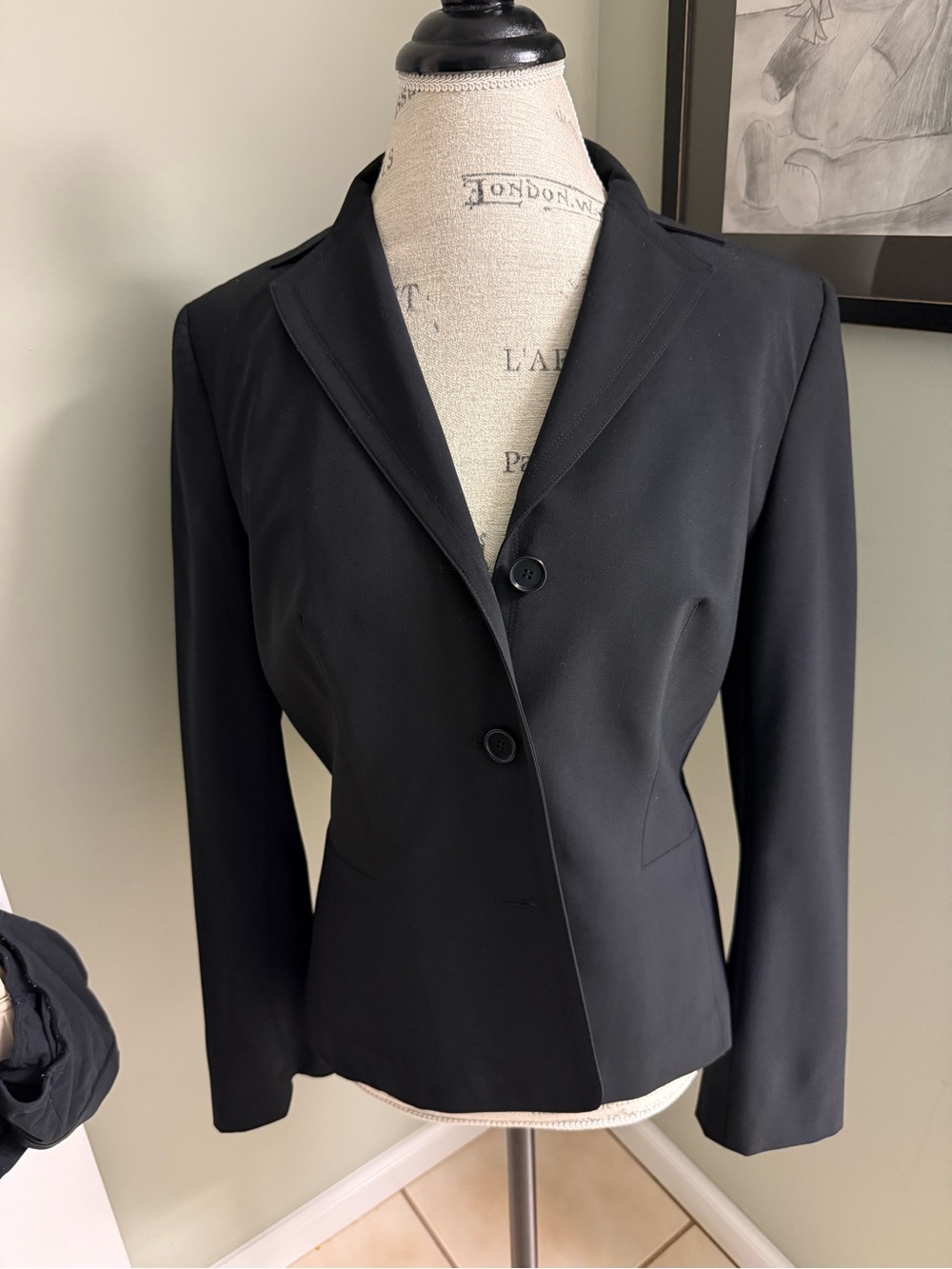 Ann Taylor Black Women's Tailored Suit— Blazer Jacket & Skirt